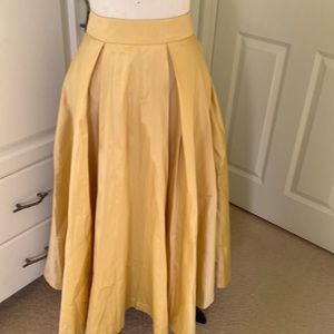 Frances Valentine floor length silk skirt. Pockets. Center zip in back
